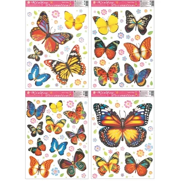 Ragasztómentes ablakmatrica  30x42cm  - Pillangók