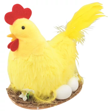 Plüss tyúk tojásokkal 24x20x12cm