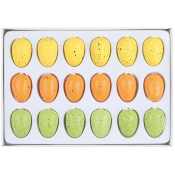 Felakasztható fából készült tojás 2,5cm/18db dobozban