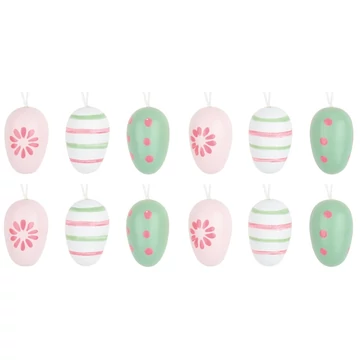 Felakasztható fából készült tojás 3cm/12db