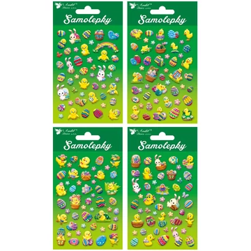  Öntapadó matrica 10x17cm - Plasztik 3D húsvéti motívumok