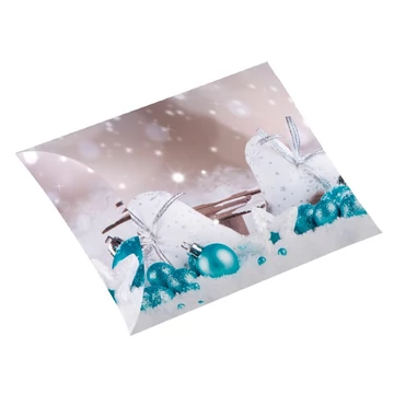 Összehajtható ajándékdoboz csillámos karácsonyi motívumokkal  M/28x15cm/