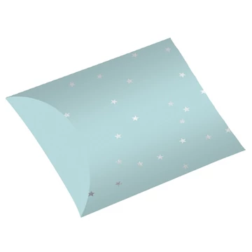 Összehajtható ajándékdoboz ezüstcsillagokkal S/16x11cm/