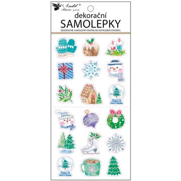 Matrica  10 x 21 cm  - Karácsonyi grafikák felülnyomattal