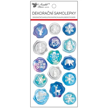 Matrica  10 x 21,5 cm  - Karácsonyi bélyegző lenyomatok