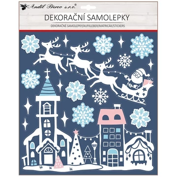 Matrica  30 x 38 cm  -  Csillámos karácsonyi grafika