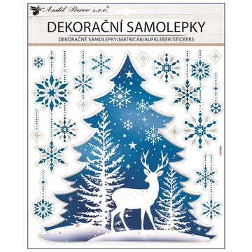 Matrica  31 x 38 cm  -  POP UP fenyőfa szarvassal