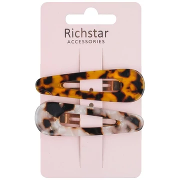 Hajcsatok márvány effektussal 7 cm, 2 db
