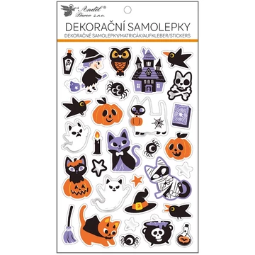 Öntapadó matrica 14,5 x 25 cm Halloween cicák