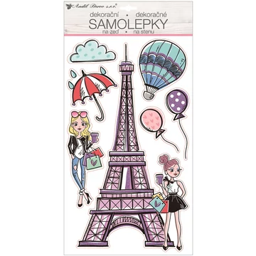 Falmatrica  47 x 24 cm  - Csillámos plasztik  Eiffel torony 