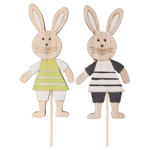 Fa nyuszi 6 x 11 x 0,5 cm + pálca