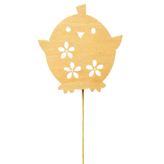 Fa csibe 7,5 x 8 x 0,5 cm sárga + drót