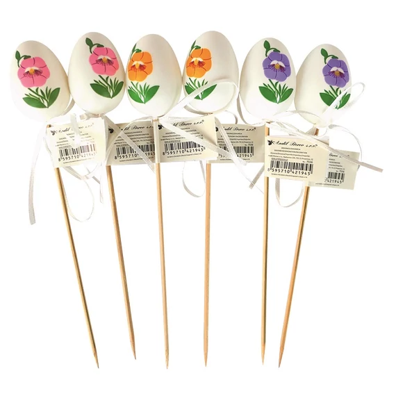 Műanyag tojás 6cm + pálca