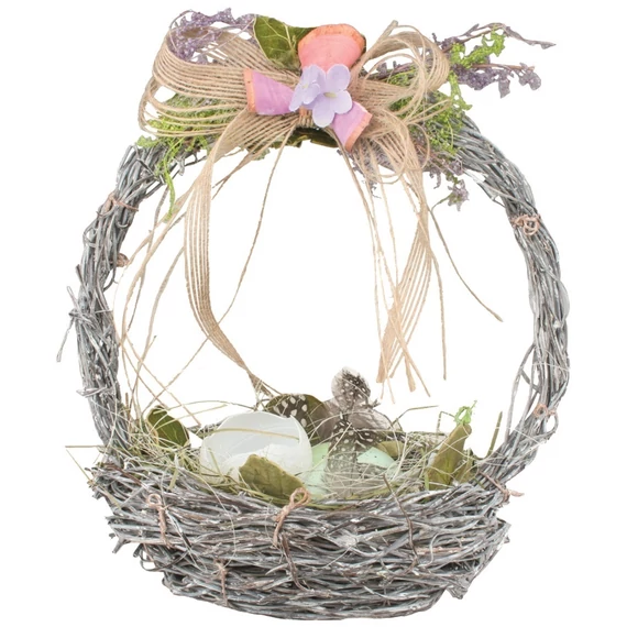 Fonott kosár levendulával 20x28x16cm
