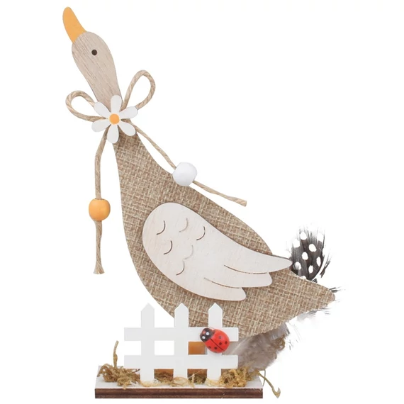 Fa liba állványon, kerítéssel  15,5cm