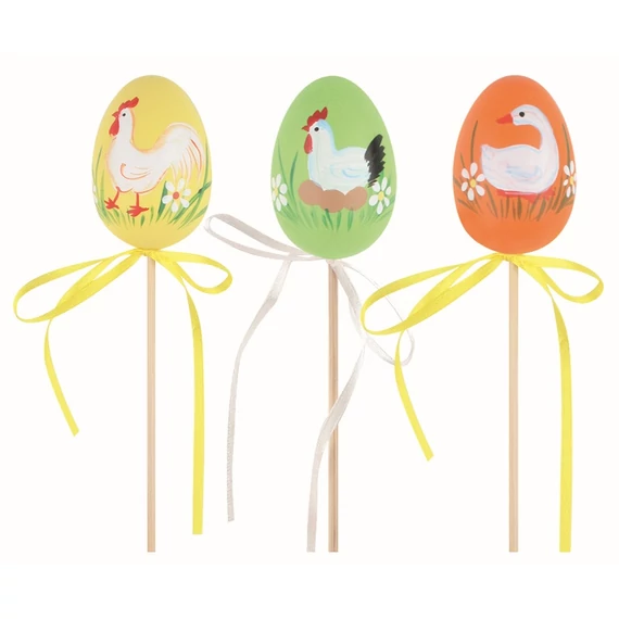 Műanyag tojás pálcán 6cm 
