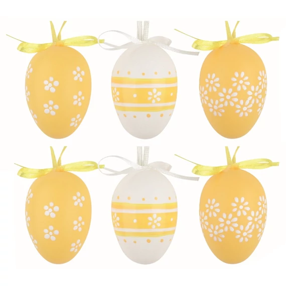 Felakasztható, műanyag tojás 6cm/6db 