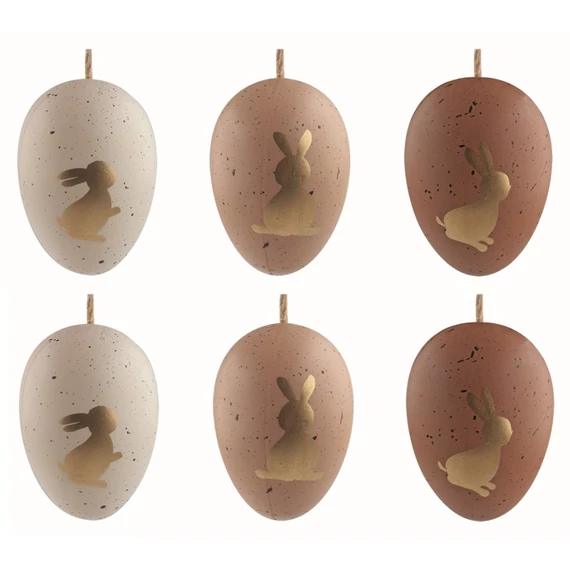 Felakasztható, műanyag tojás 6cm/6db  