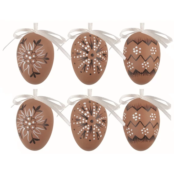 Felakasztható, műanyag tojás 6cm/6db