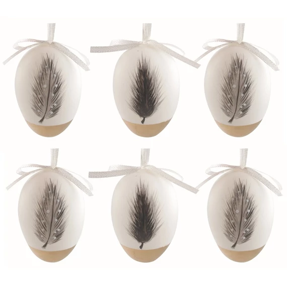 Felakasztható, műanyag tojás 6cm/6db  