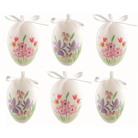 Felakasztható, műanyag tojás 6cm/6db 