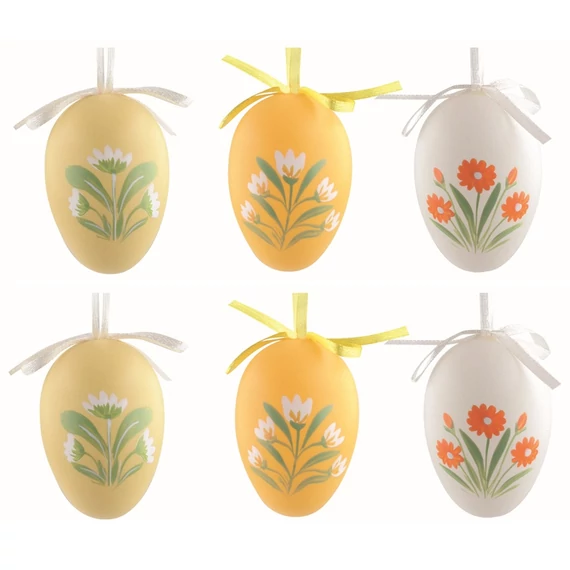 Felakasztható, műanyag tojás 6cm/6db  
