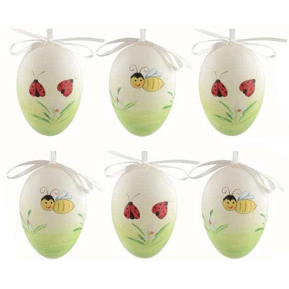 Felakasztható, műanyag tojás 6cm/6db  