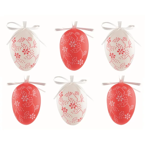 Felakasztható, műanyag tojás 4cm/6db  