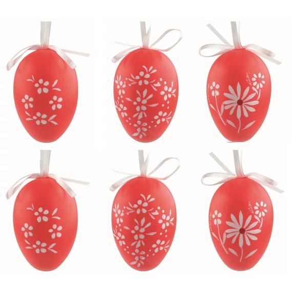 Felakasztható, műanyag tojás 6cm/6db 