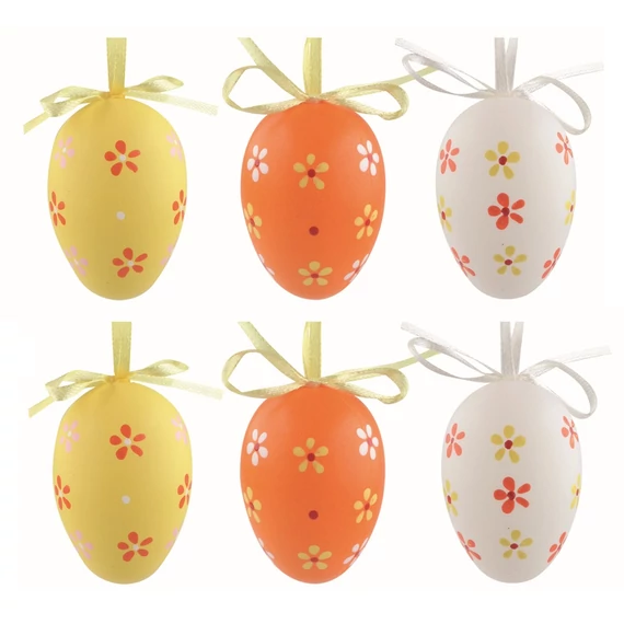 Felakasztható, műanyag tojás 6cm/6db  