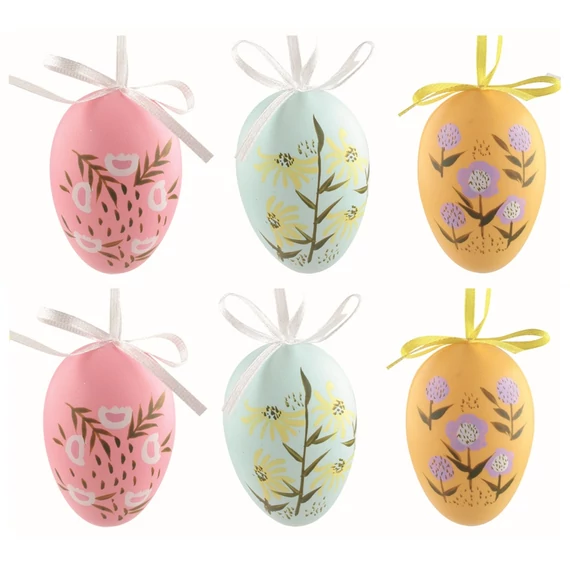 Felakasztható, műanyag tojás 6cm/6db  