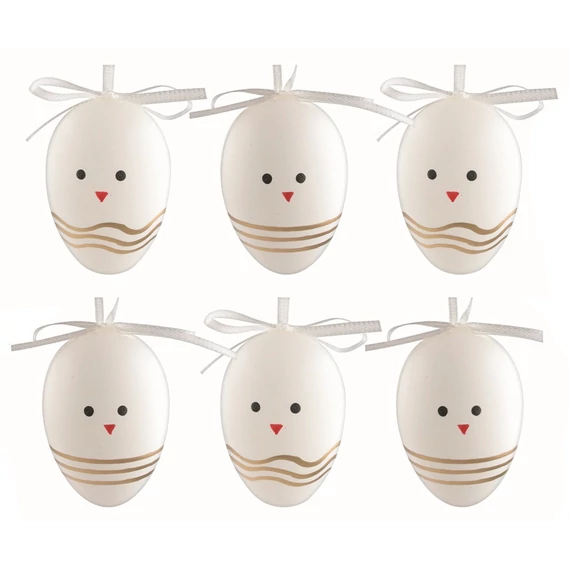 Felakasztható, műanyag tojás 6cm/6db  