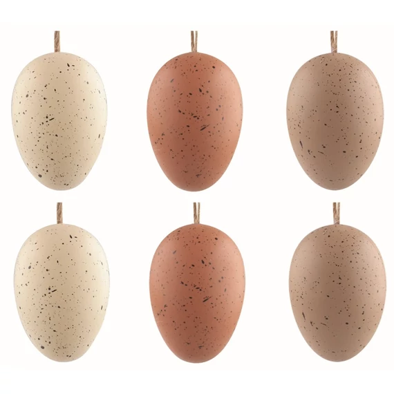Felakasztható, műanyag tojás 6cm/6db  
