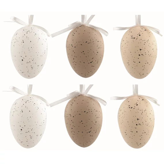 Felakasztható, műanyag tojás 6cm/6db  