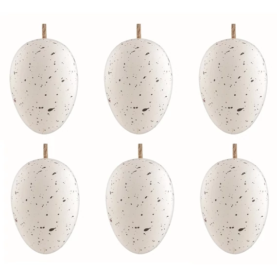 Felakasztható, műanyag tojás 6cm/6db 