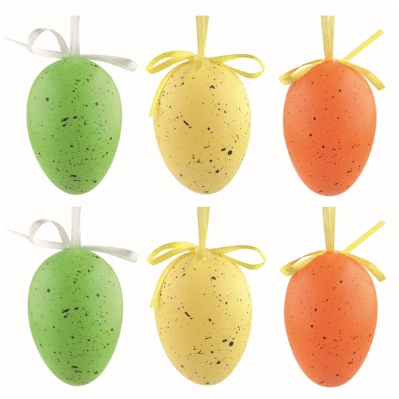 Felakasztható, műanyag tojás 6cm/6db  