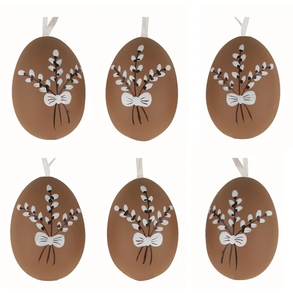 Felakasztható, műanyag tojás 4cm/6db  