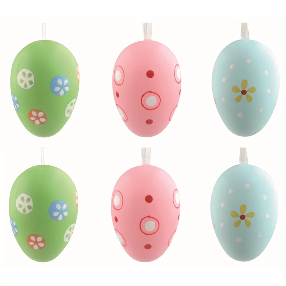 Felakasztható műanyag tojás 6cm/6db 