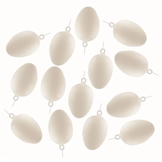  Felakasztható fehér műanyag tojások   6cm/12db 