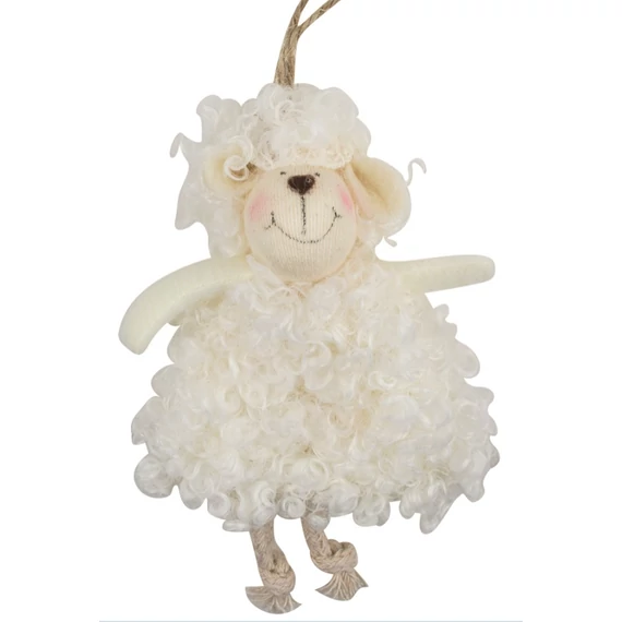 Felakasztható  fehér bárányka  13cm