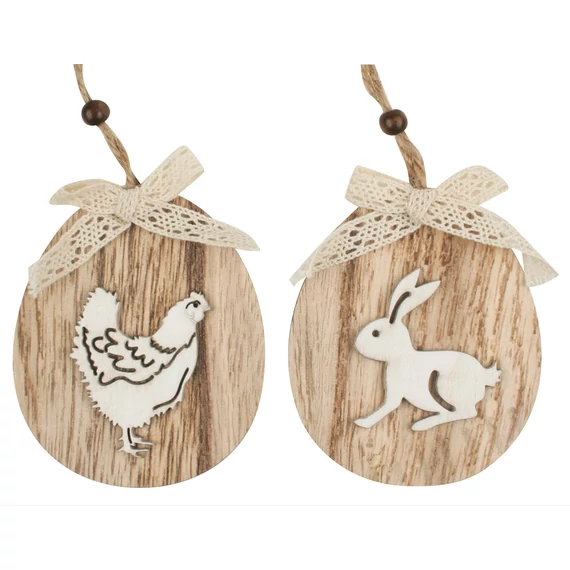 Felakasztható  fa húsvéti díszek 9,5cm