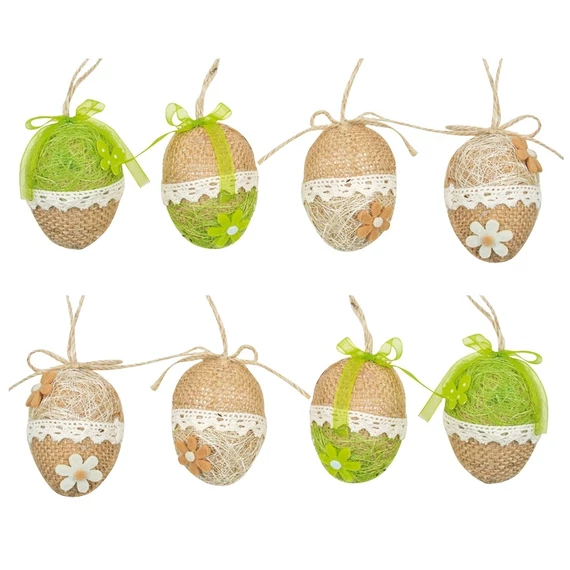 Felakasztható juta tojások 6cm