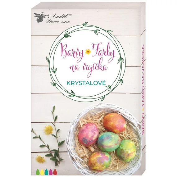 Kristályos tojásfesték  készlet  - 5 x 0,6 g tabletta   