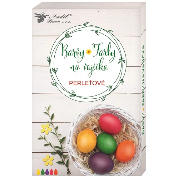 Gyöngyházfényű tojásfesték  készlet  - 5 x 4 ml   