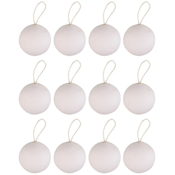 Felakasztható, díszíthető cellulózpép gömbök 5cm/12db