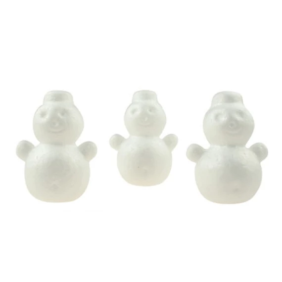 Polisztirol hóemberek 5x7x3,5cm/3db