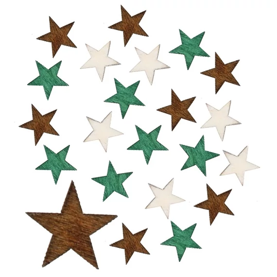 Fa csillagok 1,8x2x0,3cm/24db