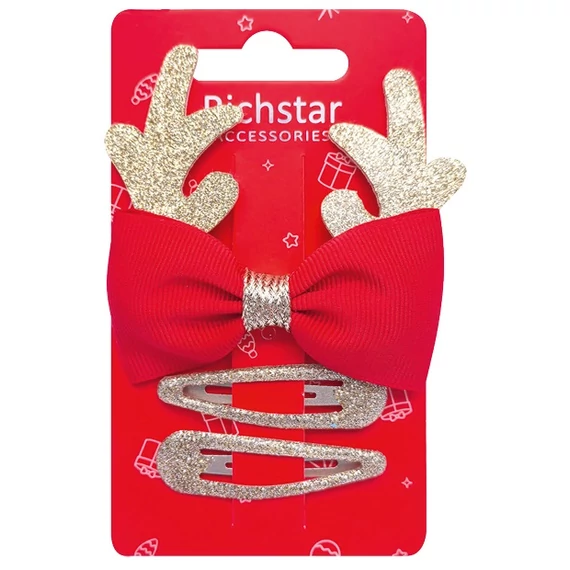 Karácsonyi hajcsat szett 4x6,5x1cm + 5cm