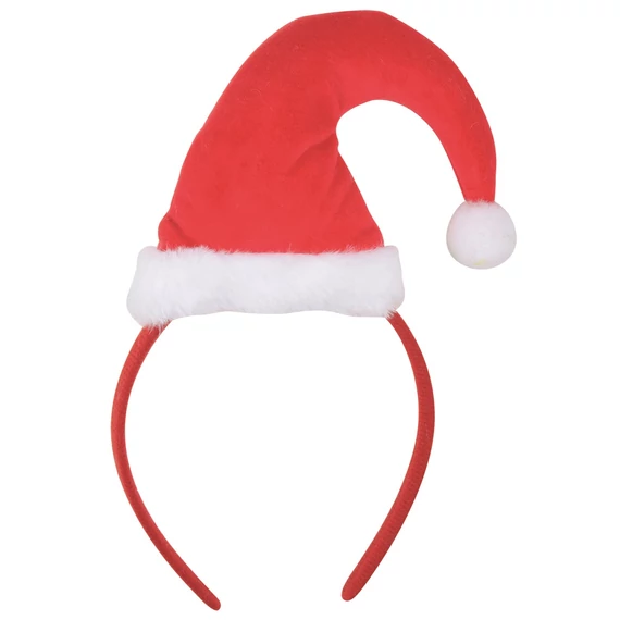 Fejpánt mikulás sapkával