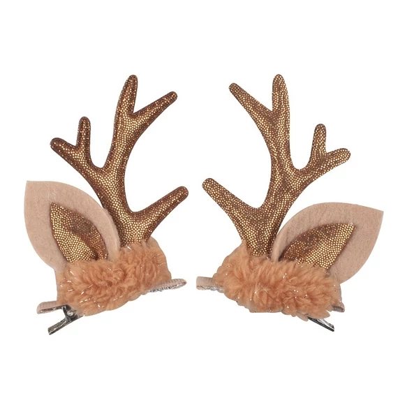 Rénszarvas fülek csipeszen 8,5cm, 2db